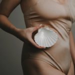 a woman wearing a garment